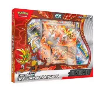 Box de Cartas - Pokémon - Destinos Paradoxais - Fogo Corrosão Ex - Copag