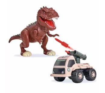 Veículo e Figura - Rex Attack Defender - Adijomar