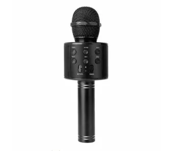 Microfone Bluetooth Infantil - Divertido WS858 - Preto - Mundo Encantado