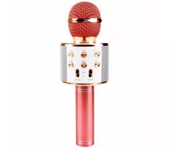 Microfone Bluetooth Infantil - Divertido WS858 - Rose - Mundo Encantado