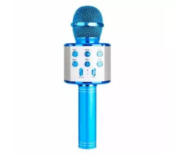 Microfone Bluetooth Infantil - Divertido WS858 - Azul - Mundo Encantado