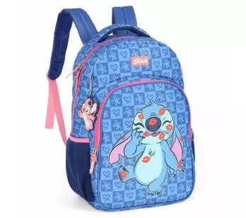 Mochila de Costas - Disney Stitch - In Love - Azul - Luxcel
