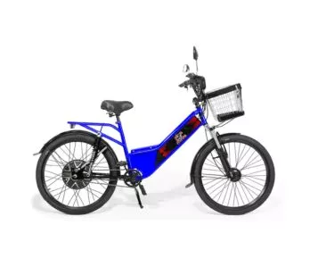 Bicicleta Elétrica - New Street Plus 800w Lithium - Azul - Plug and Move  