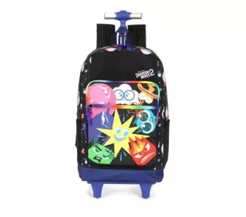 Mochila de Rodinhas - Disney Divertidamente – Preta - Luxcel