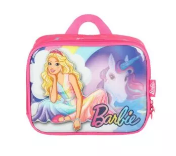 Lancheira Térmica Infantil - Barbie Unicórnio - Rosa - Luxcel