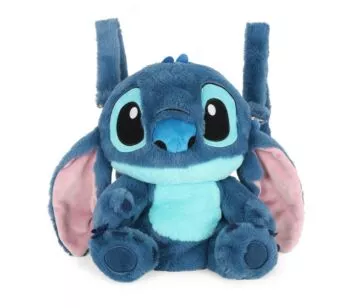 Mini Mochila 3D de Costas - Pelúcia - Disney Stitch - Luxcel