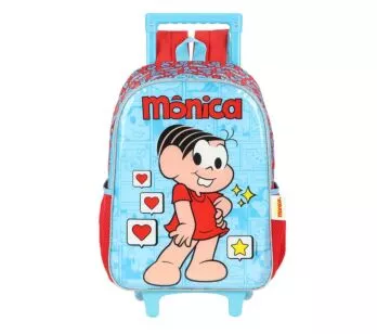 Mochila de Rodinha Infantil - Turma da Mônica - Luxcel