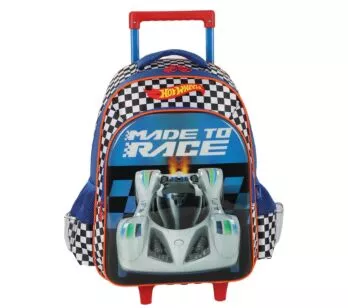 Mochila de Rodinha - Hot Wheels MTR - Azul - Luxcel