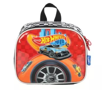 Lancheira Térmica Infantil - Hot Wheels Pneu - Preta - Luxcel