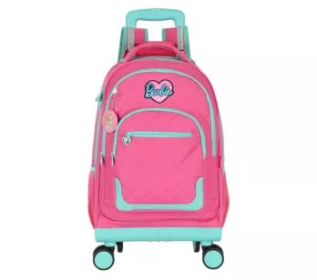Mochila de Rodinha 360 - Barbie - Rosa - Luxcel