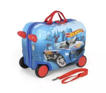 Mala de Carrinho Infantil - Hot Wheels - Azul - Luxcel