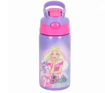 Garrafa com Bico - Aço Inox - 500ml - Barbie Unicórnio - Luxcel