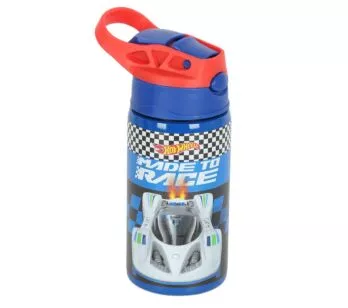 Garrafa com Bico - Aço Inox - 500ml - Hot Wheels MTR - Luxcel