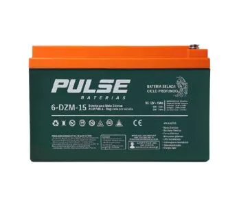 Bateria de Chumbo - 6-DZM-15 - 12v 15ah - Pulse