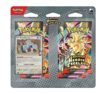 Jogo de Cartas - Pokémon Blister Quadruplo - ME Heróis Excelsos - Komala - Copag