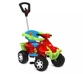 Quadriciclo Infantil - Passeio e Pedal - Smart Quad - Vermelho - Bandeirante