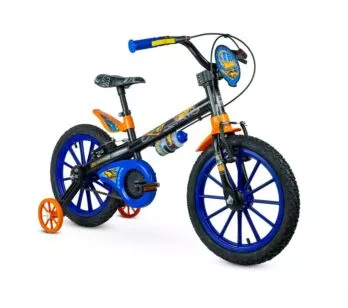 Bicicleta Infantil com Rodinhas - Aro 16 - Hot Wheels - Nathor