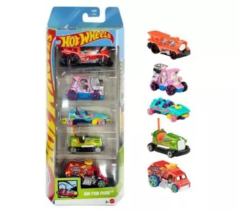Pacote 5 Carrinhos - Hot Wheels - HW Fun Park 2025 - Mattel