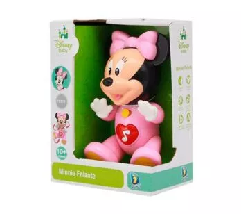 Boneca Interativa - 18 cm - Disney Baby - Minnie Falante - Dican