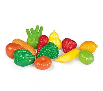 Kit Comidinha Infantil - Frutas e Verduras - 12 Peças - Coloridas - TaTeTi