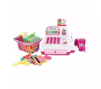 Caixa Registradora Infantil com Som - Creative Fun - Rosa - Multikids