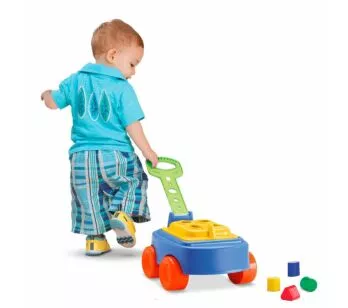 Carrinho com Peças de Encaixe - Baby Land - Mipuxa - Azul - Cardoso Toys