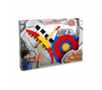 Lançador de Dardos com Alvo - Arco e Flecha Infantil - Elka