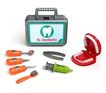 Kit Dentista Infantil - Dr. Dentinho - 8 peças - Elka