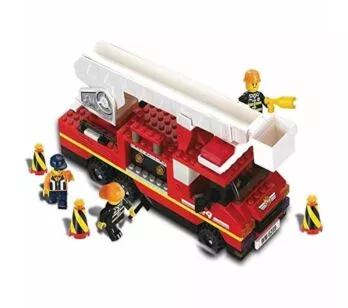 Blocos de Montar - Bombeiros - Caminhão com Sirene - 240 peças - Xalingo