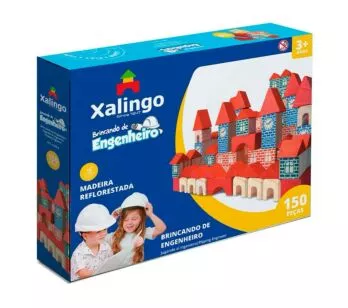 Blocos de Montar - Brincando de Engenheiro - 150 peças - Xalingo