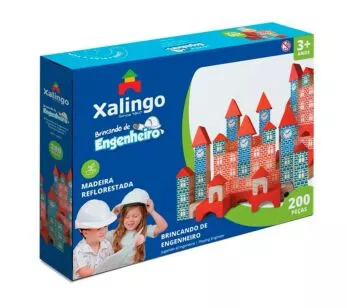 Blocos de Montar - Brincando de Engenheiro - 200 peças - Xalingo
