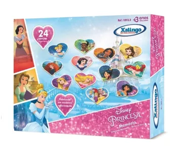 Jogo da Memória Princesas Disney - 24 Peças - Xalingo