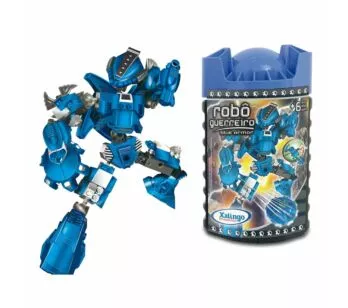 Blocos de Montar - Robô Guerreiro - Blue Armor - 65 Peças - Xalingo
