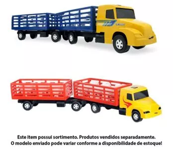 Caminhão Roda Livre - Super Bitrem - Carga Viva - Sortido - Usual Brinquedos