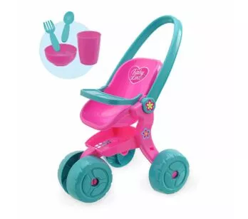 Carrinho de Boneca Bebê - Baby Love - Usual Brinquedos