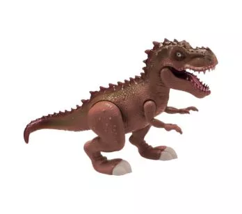 Figura Eletrônica - Tiranossauro Attack com Som e Luz - Marrom - Adijomar
