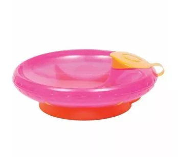Pratinho Térmico com Ventosa - Refeição Bebê - 220ml - Rosa - Buba