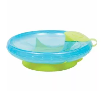 Pratinho Térmico com Ventosa - Refeição Bebê - 220ml - Azul - Buba