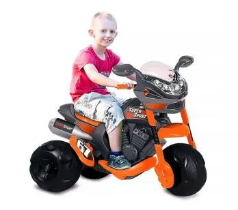 Moto Elétrica Infantil - Moto SuperSport 6V - Preta - Bandeirante
