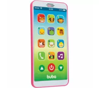 Telefone Infantil com Sons - Celular Baby Phone - Rosa - Buba