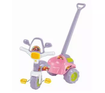 Triciclo Infantil com Haste - Tico-Tico Meg - Magic Toys