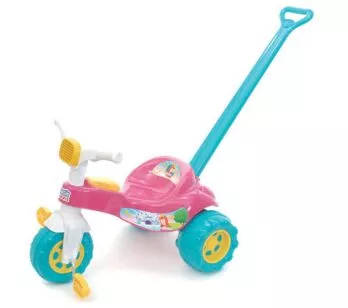 Triciclo Infantil com Haste - Tico-Tico Princesa - Magic Toys