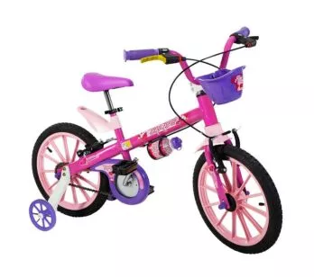 Bicicleta Infantil com Rodinhas - Aro 16 - Top Girls - Nathor