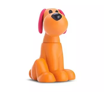 Boneco de Vinil - Turma do Pocoyo - Cachorrinha Loula - 15 cm - Cardoso Toys