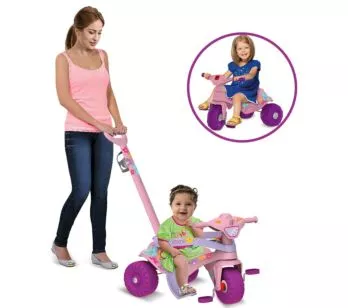 Triciclo Motoka Flower - Passeio & Pedal - Rosa - Bandeirante 1