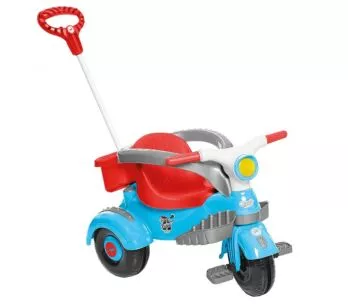 Triciclo Infantil - Passeio e Pedal - Velocita Classic - Azul - Calesita