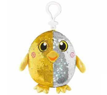 Pelúcia Infantil - Shimmeez - Pato - Dourado-Prata - Toyng