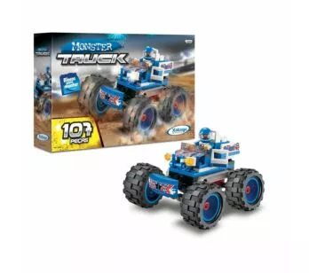 Blocos de Montar - Monster Truck -  Azul - 107 peças - Xalingo