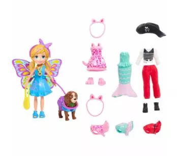 Conjunto e Boneca - Polly Pocket - Fantasias Combinadas - Mattel