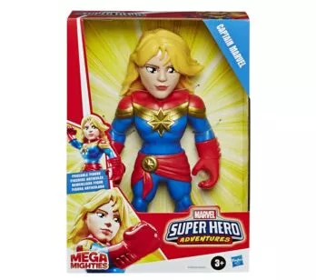 Boneca 25 cm - Mega Mighties - Marvel Super Hero - Capitã - Hasbro